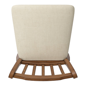 Homelegance By Top-Line Juliette Slat Back Counter Height Wood Swivel Chair Oak Rubberwood