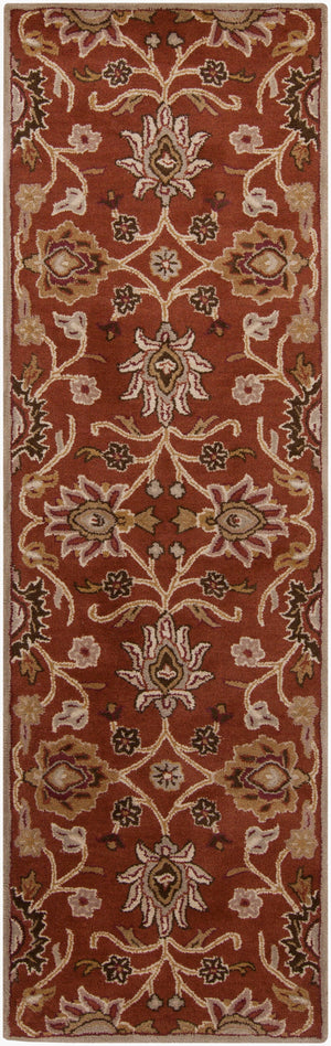 Surya Amanda Amn-2001 2'6" X 8' Hand-tufted Wool Rug - Timeless Elegance, Medium Pile, Ideal For Any Space Rust Wool Amn2001-268