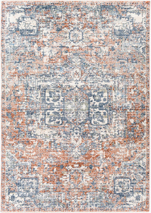 Livabliss Amore Traditional Polyester Woven Rug with Fringe and Lustrous Sheen for Entryways Navy, Denim 2' x 2'11" AMO2303-23