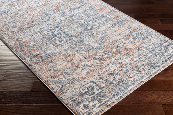 Livabliss Amore Traditional Polyester Woven Rug with Fringe and Lustrous Sheen for Entryways Navy, Denim 2' x 2'11" AMO2303-23