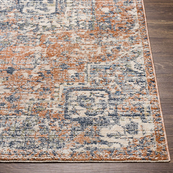 Livabliss Amore Traditional Polyester Woven Rug with Fringe and Lustrous Sheen for Entryways Navy, Denim 2' x 2'11" AMO2303-23