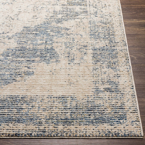 Livabliss Amore Traditional Fringe Area Rug Soft Polyester Weave for Entryway or Bedside Navy, Denim 2'7" x 7'10" AMO2304-268