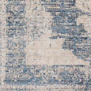 Livabliss Amore Traditional Fringe Area Rug Soft Polyester Weave for Entryway or Bedside Navy, Denim 2'7" x 7'10" AMO2304-268