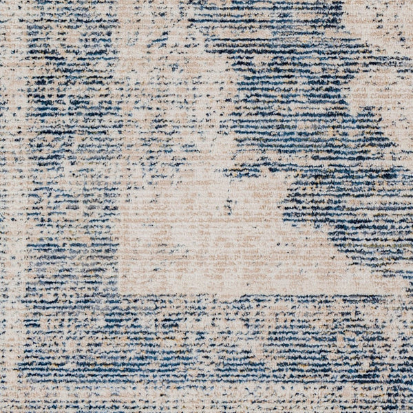 Livabliss Amore Traditional Fringe Area Rug Soft Polyester Weave for Entryway or Bedside Navy, Denim 2'7" x 7'10" AMO2304-268