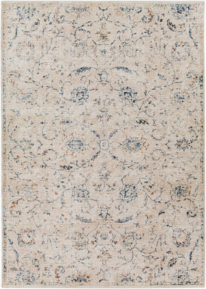Livabliss Amore Traditional Polyester Rug with High-low Pile Fringe Trim for Entryways Navy, Denim 2' x 2'11" AMO2305-23