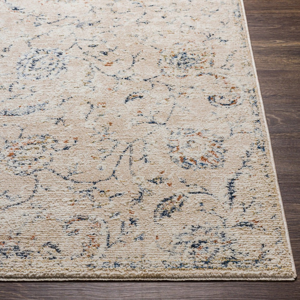 Livabliss Amore Traditional Polyester Rug with High-low Pile Fringe Trim for Entryways Navy, Denim 2'7" x 7'10" AMO2305-268