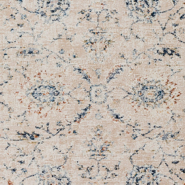 Livabliss Amore Traditional Polyester Rug with High-low Pile Fringe Trim for Entryways Navy, Denim 2' x 2'11" AMO2305-23