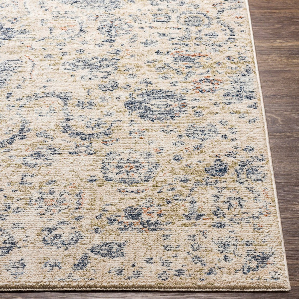 Livabliss Amore Traditional Fringed Polyester Accent Rug Medium Pile for Hallways and Entryways Navy, Denim 2'7" x 7'10" AMO2307-268