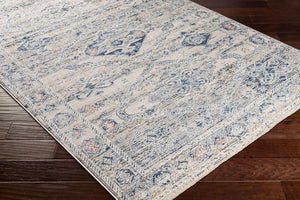 Livabliss Amore Traditional Fringe Accent Rug Machine Woven Polyester for Entryways and Bedrooms Navy, Denim 2'7" x 10' AMO2309-2610