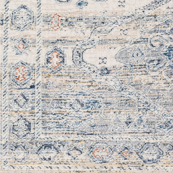 Livabliss Amore Traditional Fringe Accent Rug Machine Woven Polyester for Entryways and Bedrooms Navy, Denim 2'7" x 10' AMO2309-2610