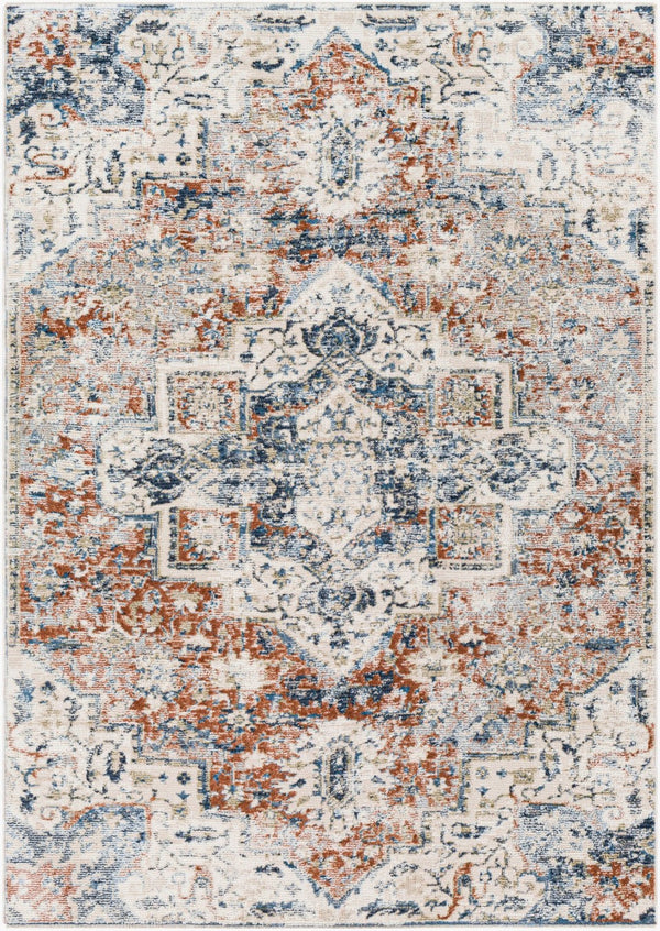 Livabliss Amore Traditional Fringe Runner Rug Machine Woven Polyester for Hallways and Entryways Navy, Denim 8'10" x 13'1" AMO2311-81013