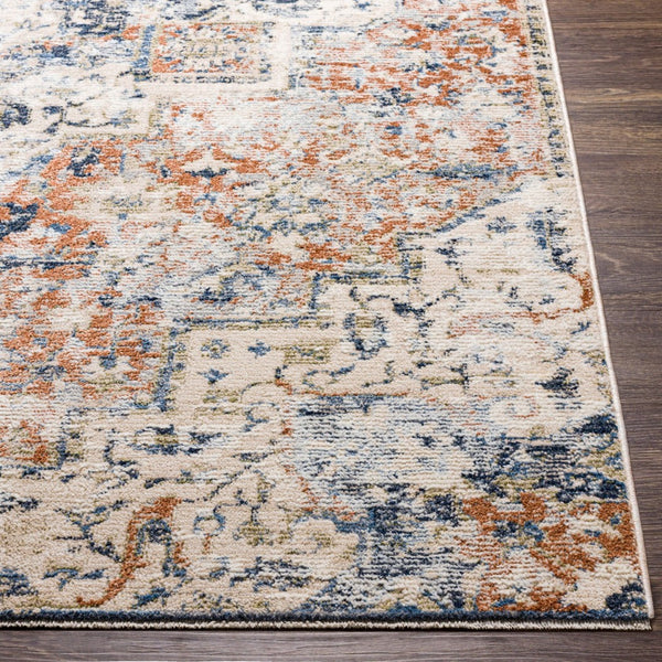 Livabliss Amore Traditional Fringe Runner Rug Machine Woven Polyester for Hallways and Entryways Navy, Denim 2'7" x 7'10" AMO2311-268