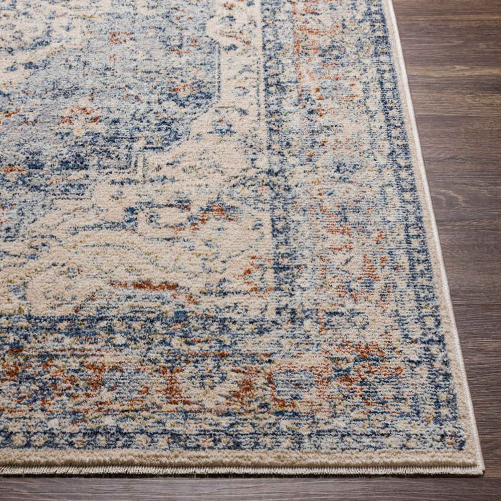 Livabliss Amore Traditional Motif Polyester Accent Rug Turkish Woven Entryway Floor Piece Navy, Denim 2'4" x 3'9" AMO2312-2339