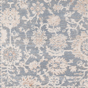 Livabliss Amore Traditional Fringe Accent Rug Polyester Woven for Entryways and Bedside Areas Denim, Light Be 2' x 2'11" AMO2313-23