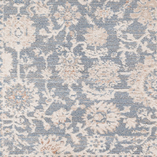 Livabliss Amore Traditional Fringe Accent Rug Polyester Woven for Entryways and Bedside Areas Denim, Light Be 2' x 2'11" AMO2313-23