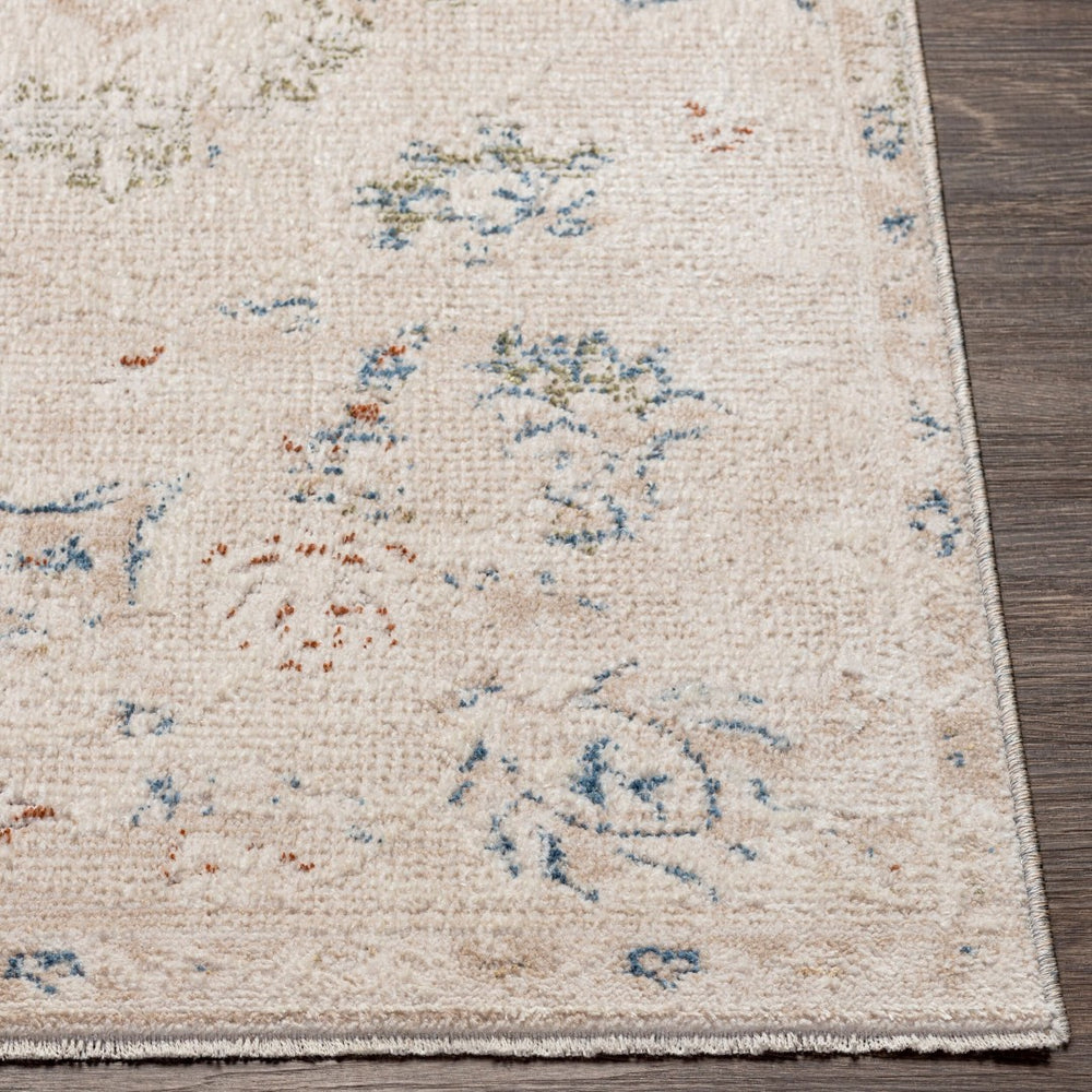 Livabliss Amore Traditional Fringe Runner Rug Machine Woven Polyester for Hallways and Entryways Denim, Rust 7'10" x 7'10" AMO2321-710RD