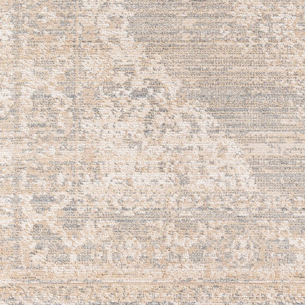 Livabliss Amore Traditional Motif Runner Rug Machine Woven Polyester Hallway Entryway Accent Gray, Light Gra 7'10" x 7'10" AMO2323-710RD