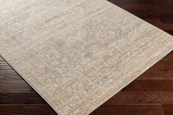 Livabliss Amore Medallion Botanical Fringe Accent Rug Machine Woven Polyester Transitional Entryway Beige, Gray 2'4" x 3'9" AMO2324-2339