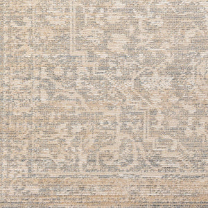 Livabliss Amore Medallion Botanical Fringe Accent Rug Machine Woven Polyester Transitional Entryway Beige, Gray 2'4" x 3'9" AMO2324-2339