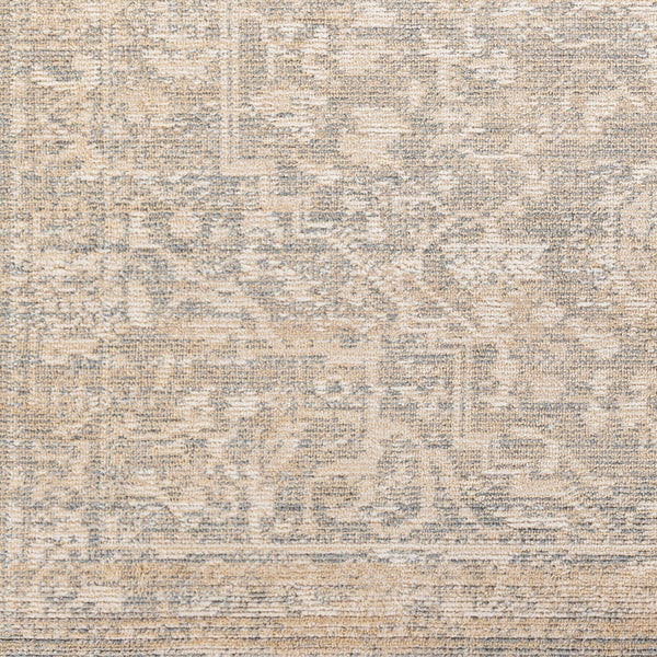 Livabliss Amore Medallion Botanical Fringe Accent Rug Machine Woven Polyester Transitional Entryway Beige, Gray 2'4" x 3'9" AMO2324-2339