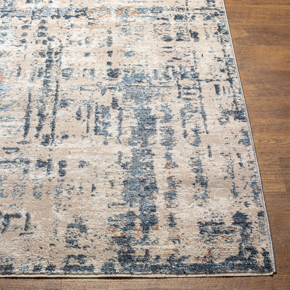 Livabliss Amore Fringe Accent Rug Machine Woven Polyester for Entryway Bedside or Bath Ivory, Slate 2'4" x 3'9" AMO2336-2339