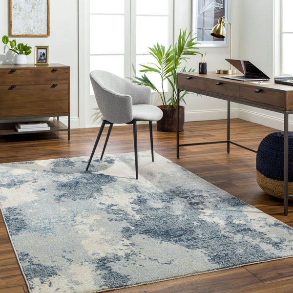Livabliss Amore Machine Woven Polyester Runner Rug with Fringe for Hallways and Entryways Deep Teal, Navy 8'10" x 13'1" AMO2340-81013