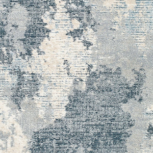 Livabliss Amore Machine Woven Polyester Runner Rug with Fringe for Hallways and Entryways Deep Teal, Navy 8'10" x 13'1" AMO2340-81013