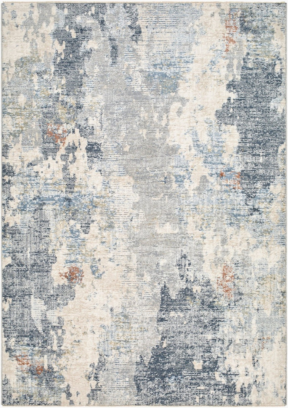 Livabliss Amore Fringe Runner Rug Polyester Machine Woven Modern Pattern for Hallway or Entryway Deep Teal, Navy 7'10" x 10' AMO2341-71010