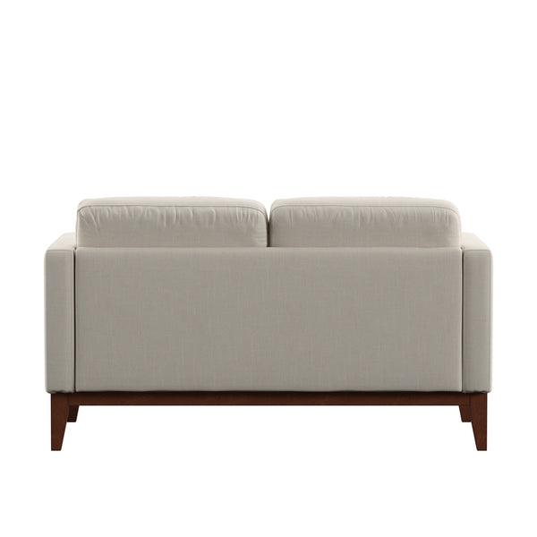 Homelegance By Top-Line Deacon Linen Upholstered Loveseat Beige Linen