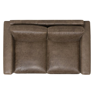 Bernhardt Bernhardt Top-Grain Leather Loveseat With Wide Track Arms, Plush Cushions & Walnut Tapered Feet 9225LO