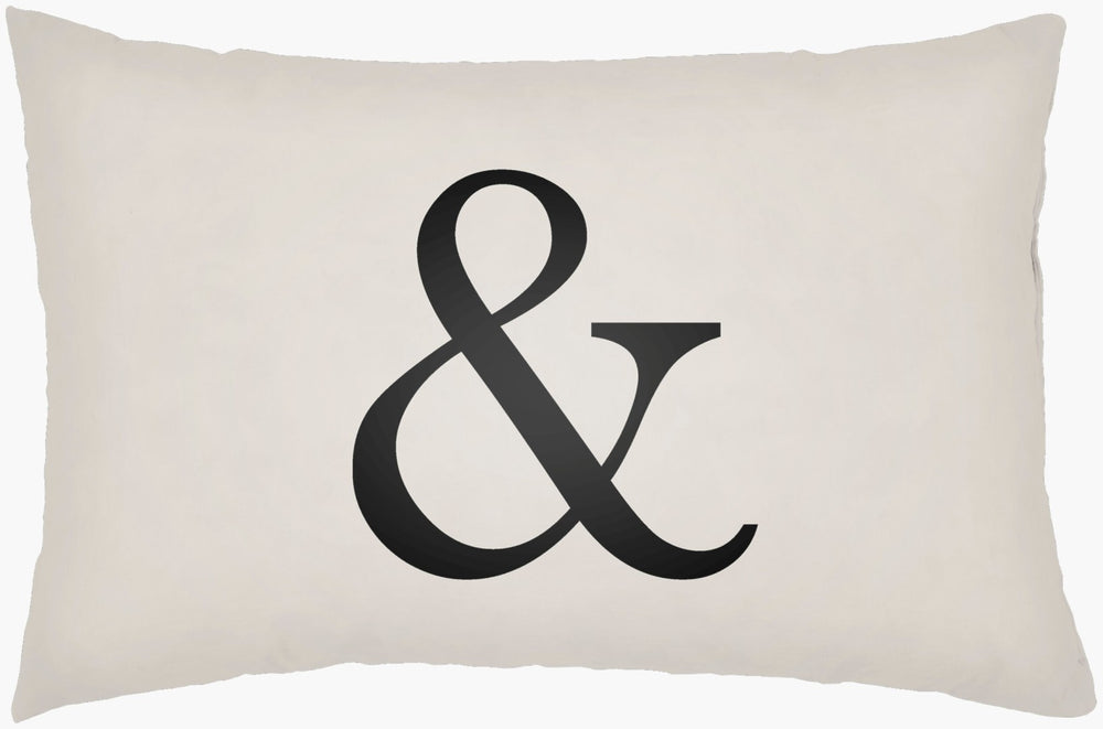 Livabliss Ampersand Woven Polyester Lumbar Pillow Modern Textured Accent for Sofa or Bed AMP001-1422