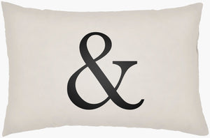 Livabliss Ampersand Woven Polyester Lumbar Pillow Modern Textured Accent for Sofa or Bed AMP001-1422