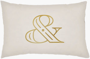 Livabliss Ampersand Woven Polyester Lumbar Pillow Modern Geometric Support for Sofa or Bed AMP002-1422