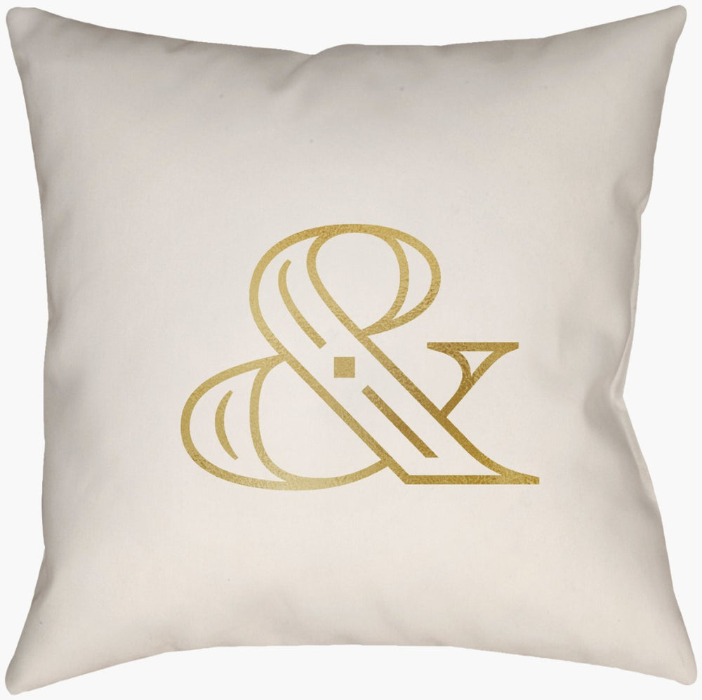 Livabliss Ampersand Geometric Woven Polyester Accent Pillow Square Modern Sofa Bed Decor AMP002-1616