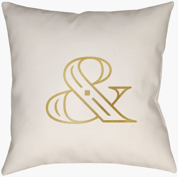 Livabliss Ampersand Geometric Woven Polyester Accent Pillow Square Modern Sofa Bed Decor AMP002-1616