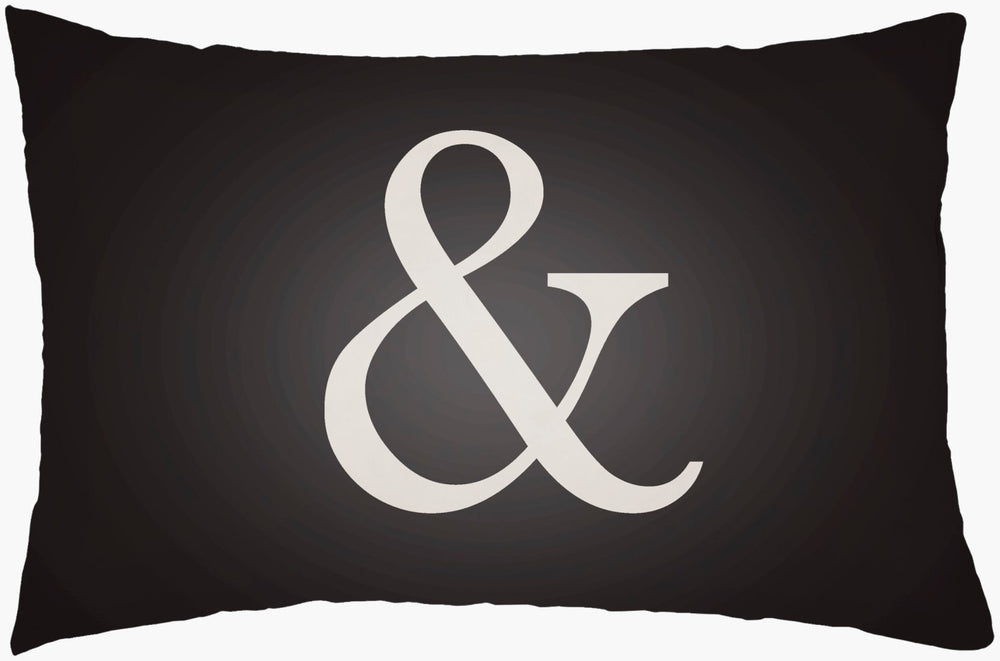 Livabliss Ampersand Woven Polyester Lumbar Pillow Graphic Support Accent for Sofa or Bed AMP003-1422