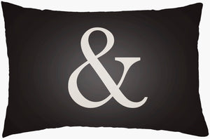 Livabliss Ampersand Woven Polyester Lumbar Pillow Graphic Support Accent for Sofa or Bed AMP003-1422