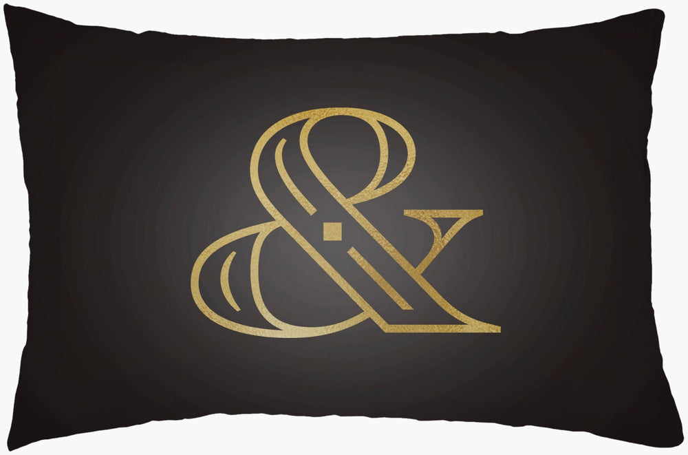 Livabliss Ampersand Woven Polyester Lumbar Pillow Textured Modern Accent for Sofa or Chair AMP004-1422