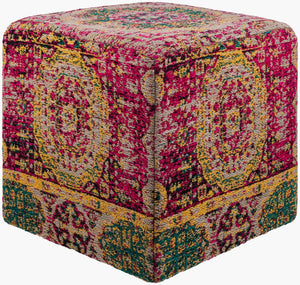 Livabliss Amsterdam Woven Cube Ottoman Artisan Crafted Cotton Blend Accent for Living Spaces AMPF004-181818