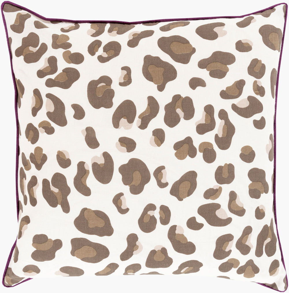 Surya Amour Accent Pillow - 20" Glam Modern Design In Plush Cotton & Linen For Stylish Home Decor Dark Brown Linen,Cotton Amr002-2020p