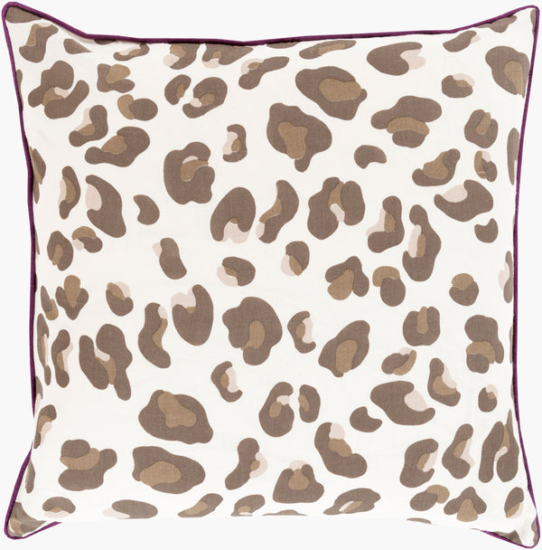 Surya Amour Accent Pillow - 20" Glam Modern Design In Plush Cotton & Linen For Stylish Home Decor Dark Brown Linen,Cotton Amr002-2020p