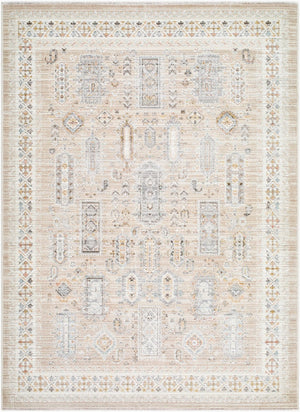 Livabliss Amir Traditional Turkish Machine Woven Area Rug with Fringe for Living or Dining Rooms Beige, Cream 6'7" x 9'2" AMR2300-6792