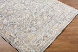 Livabliss Amir Traditional Fringe Area Rug Machine Woven Turkey Polypropylene Low Pile Floor Medium Gray, Li 7'10" x 10' AMR2303-71010