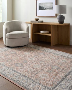 Livabliss Amir Traditional Medallion Area Rug Machine Woven Polypropylene Blend for Living Rooms Rose, Beige 5'3" x 7' AMR2305-537