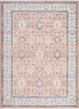 Livabliss Amir Traditional Medallion Area Rug Machine Woven Polypropylene Blend for Living Rooms Rose, Beige 5'3" x 7' AMR2305-537