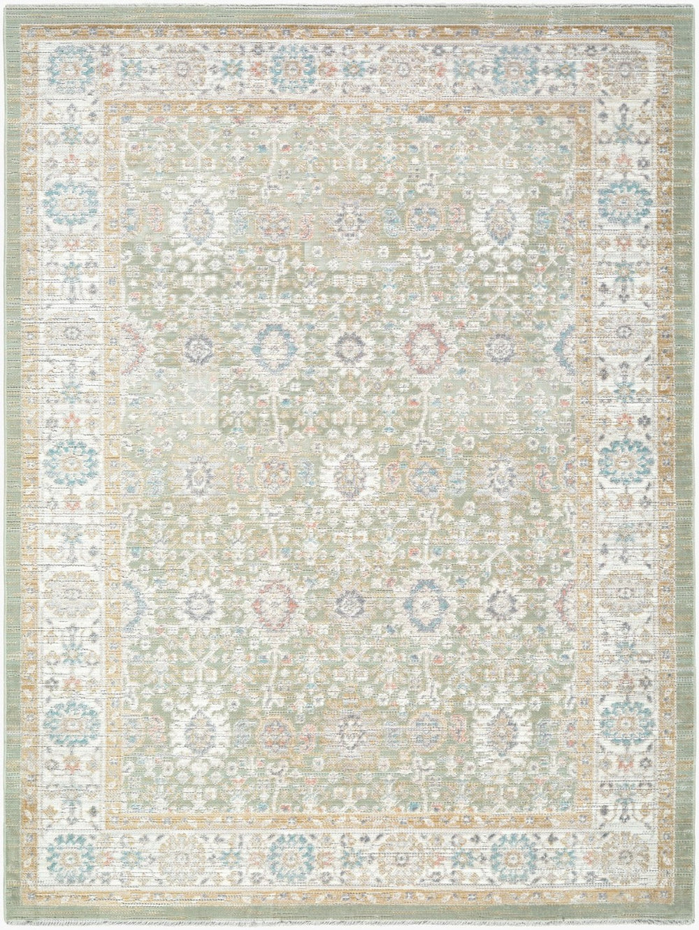 Livabliss Amir Persian Inspired Machine Woven Area Rug with Fringe for Living Room or Bedroom Medium Brown, C 5'3" x 7' AMR2307-537