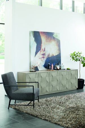 Bernhardt Bernhardt Linea Entertainment Console Cerused Greige Oak Veneer Rustic-Modern Tv Cabinet With Push-To-Open Doors And Wire Management 384870G