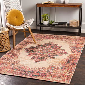 Surya Amsterdam Ams-1002 2' X 3' Handmade Chenille-cotton Rug - Timeless Elegance For Your Home Decor Red Chenille,Polyester Ams1022-576