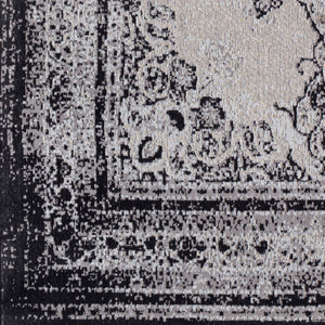 Surya Amsterdam Ams-1002 2' X 3' Handmade Chenille-cotton Rug - Timeless Elegance For Your Home Decor Black Chenille,Polyester Ams1030-23