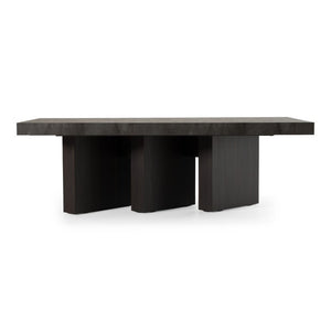 VIG Furniture Amsterdam Extendable Volcano Matt Top Dining Table With Eucalyptus Oak Pedestal, Seats 10–14, Made In Italy VGACAMSTERDAM-OAK-DT